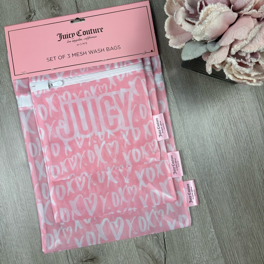 Juicy Couture Set of 3 Mesh Wash Bags